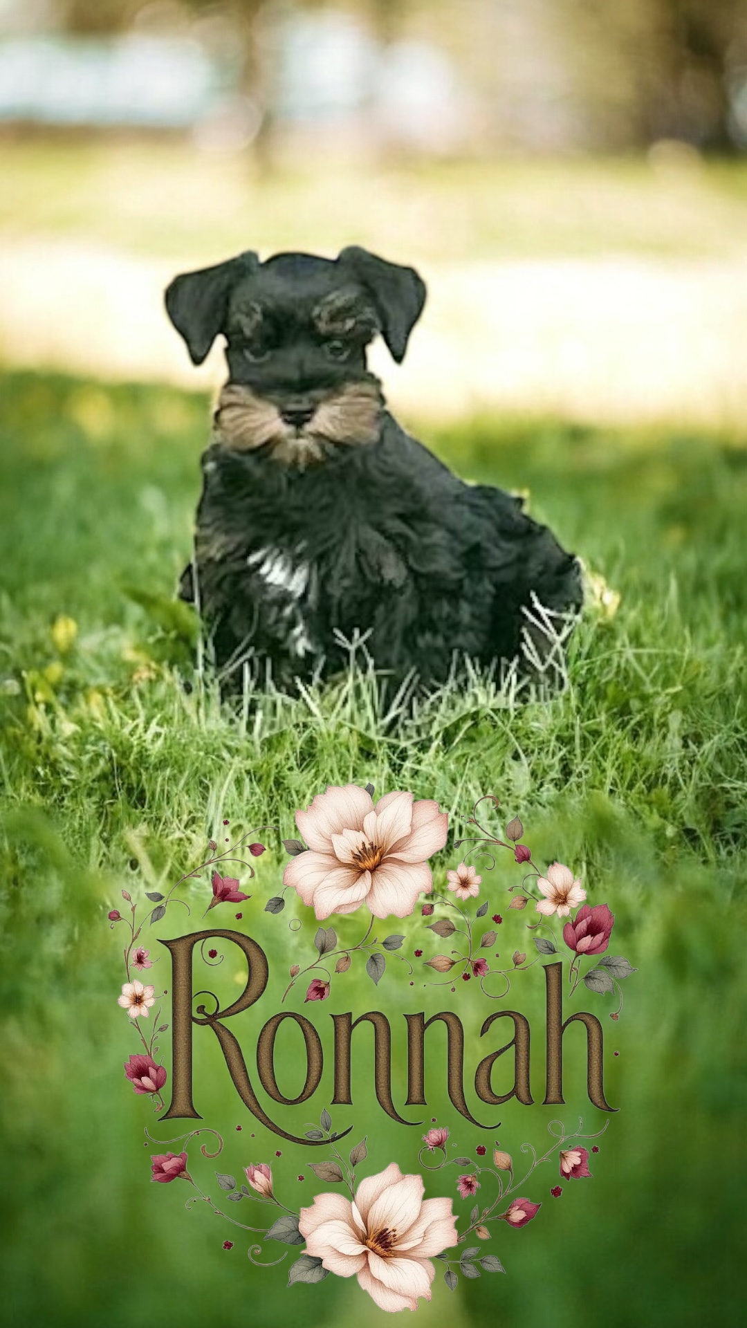 Ronnah — Lonestar Farms Black with Red Markings schnauzer